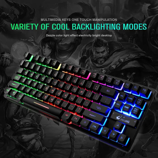 Game Mechanical Keyboard 87 Keys RGB Backlit LED