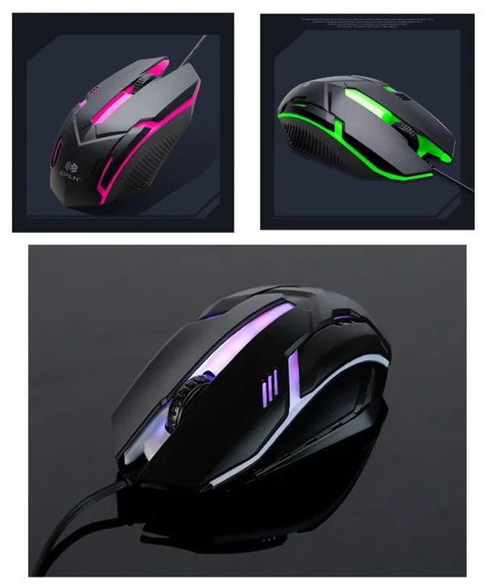 7 Light 3200 DPI Breathing Gamer Mouse RGB Gaming Mouse USB Wired LED
